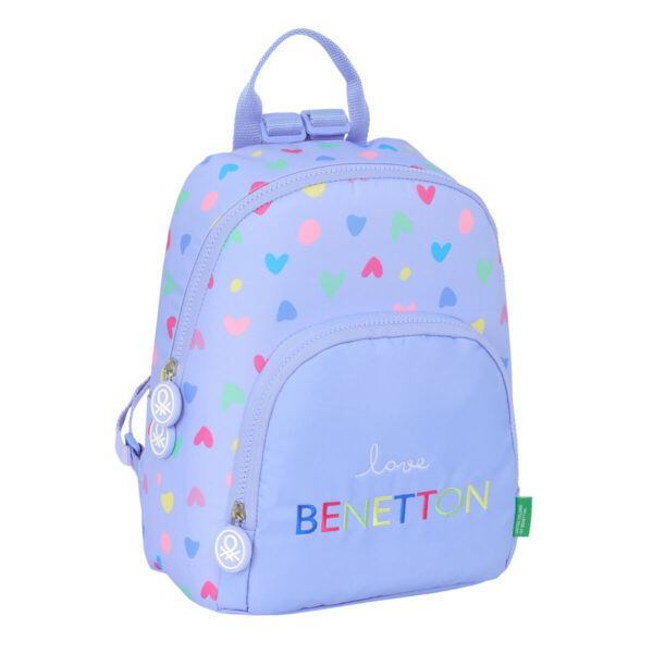 Lässiger Rucksack Benetton Lila Lila 25 x 30 x 13 cm – Bild 4