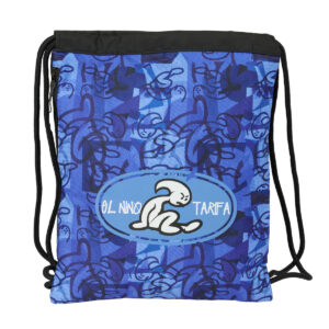 Rucksacktasche mit Bändern El Niño Roller Blau Schwarz 35 x 40 x 1 cm