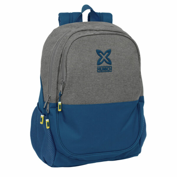 Schulrucksack Munich Street Blau Grau 32 x 44 x 16 cm