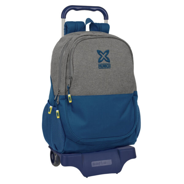 Schulrucksack mit Rädern Munich Street Blau Grau 32 x 44 x 16 cm