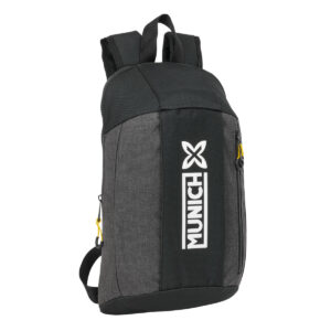 Lässiger Rucksack Munich Topo Schwarz