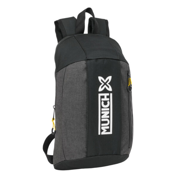 Lässiger Rucksack Munich Topo Schwarz