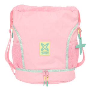 Rucksacktasche mit Bändern Munich Candy Rosa 35 x 40 x 1 cm
