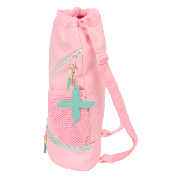 Rucksacktasche mit Bändern Munich Candy Rosa 35 x 40 x 1 cm – Bild 3