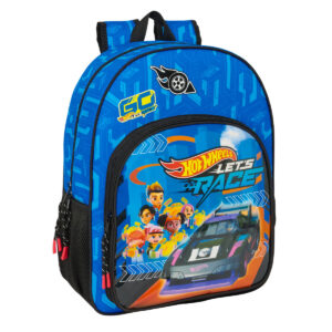 Schulrucksack Hot Wheels Let’s race Blau Schwarz 33 x 42 x 14 cm