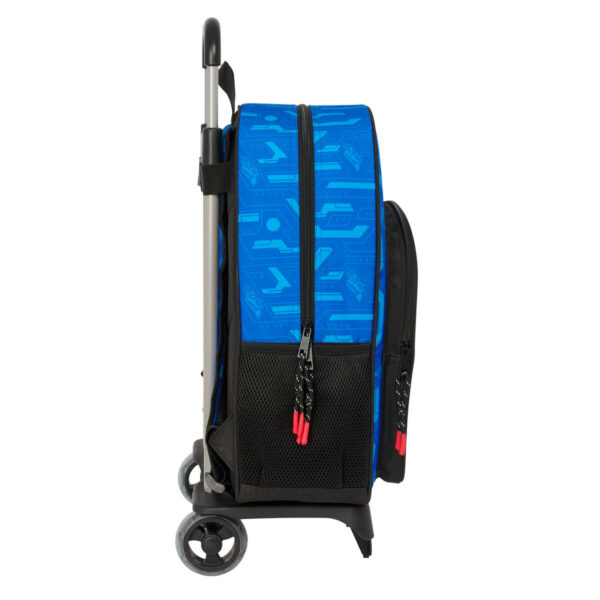 Schulrucksack mit Rädern Hot Wheels Let's race Blau Schwarz 33 x 42 x 14 cm – Bild 3