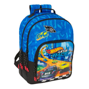 Schulrucksack Hot Wheels Let’s race Blau Schwarz 32 x 42 x 15 cm