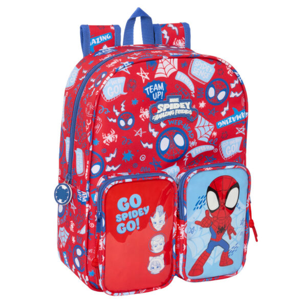 Schulrucksack Spider-Man Rescue Blau Rot 26 x 34 x 11 cm