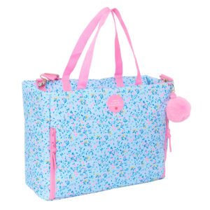 Laptoptasche Vicky Martín Berrocal Paraíso Blau Hellrosa 40 x 31 x 17 cm