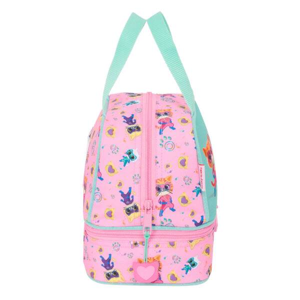 Lunchbox SuperKitties Rosa türkis 20 x 20 x 15 cm – Bild 3
