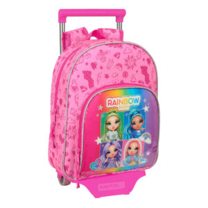 Schulrucksack mit Rädern Rainbow High Shine Bunt 28 x 34 x 10 cm