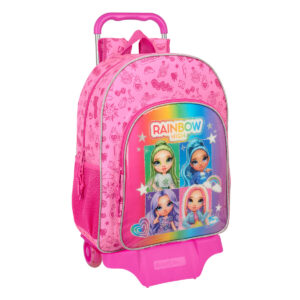 Schulrucksack mit Rädern Rainbow High Shine Bunt 33 x 42 x 14 cm