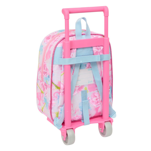 Schulrucksack mit Rädern Barbie Painterly Rosa Himmelsblau 22 x 27 x 10 cm – Bild 3