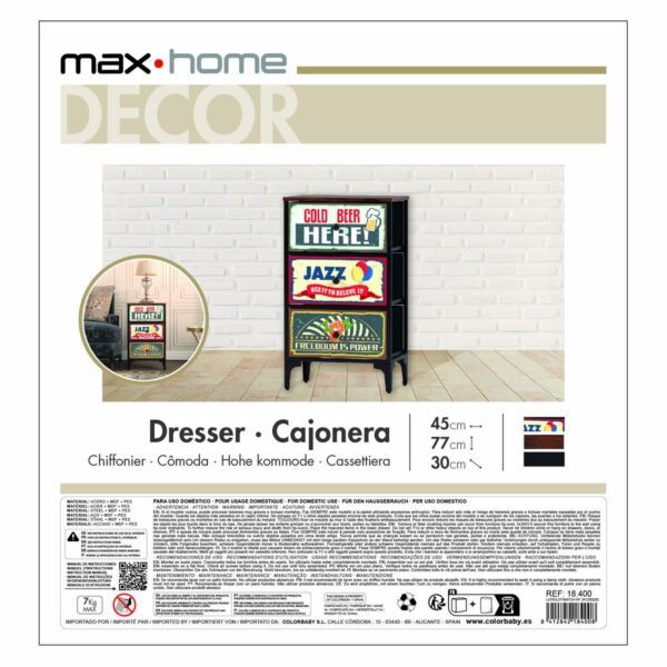 Kommode Max Home Vintage 45 x 77 x 30 cm – Bild 7
