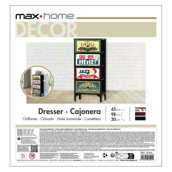 Kommode Max Home Vintage 45 x 98 x 30 cm – Bild 7