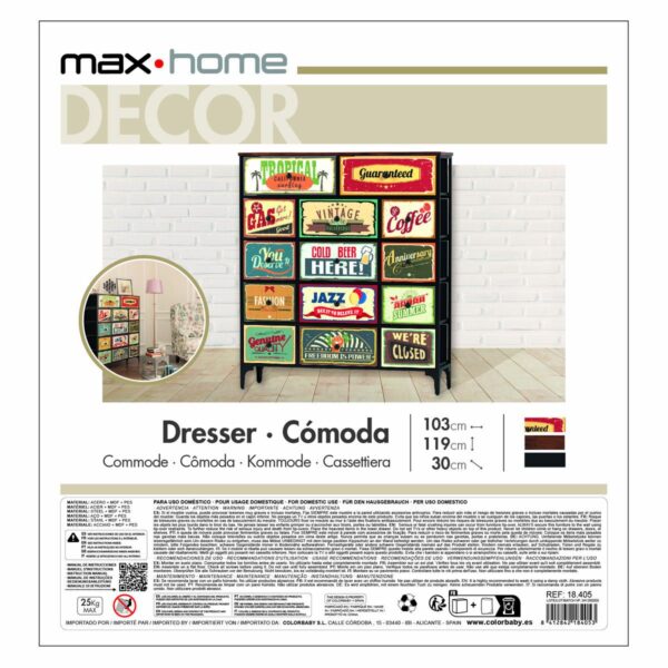Kommode Max Home Vintage 103 x 119 x 30 cm – Bild 7