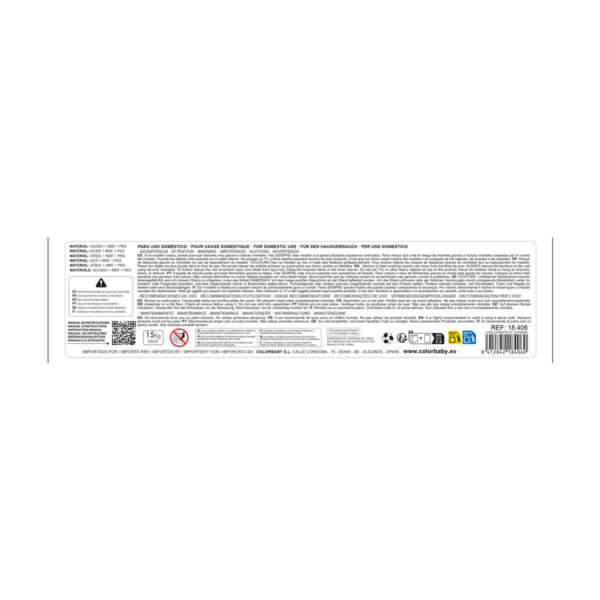 Kommode Max Home Schwarz Grau Marmor 100 x 100 x 30 cm – Bild 7