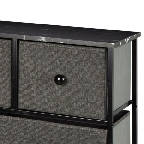 Kommode Max Home Schwarz Grau Marmor 100 x 100 x 30 cm – Bild 5
