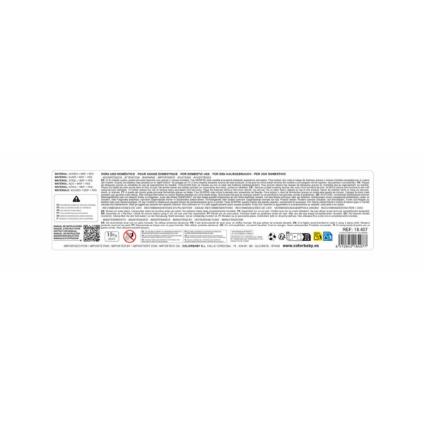 Kommode Max Home Weiß 100 x 100 x 30 cm – Bild 7