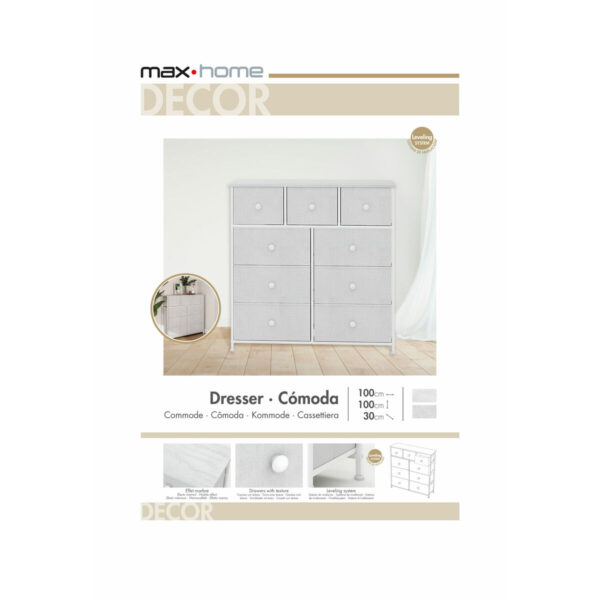 Kommode Max Home Weiß 100 x 100 x 30 cm – Bild 8