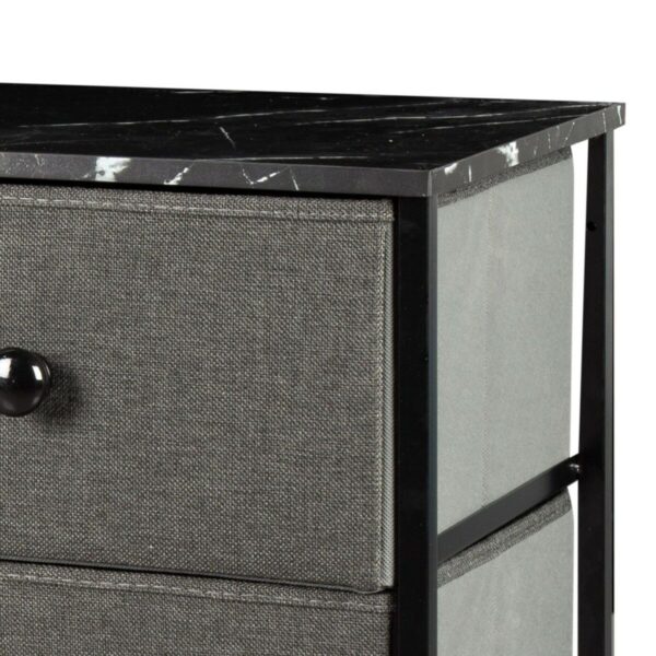 Kommode Max Home Grau Marmor 80 x 62 x 30 cm – Bild 5