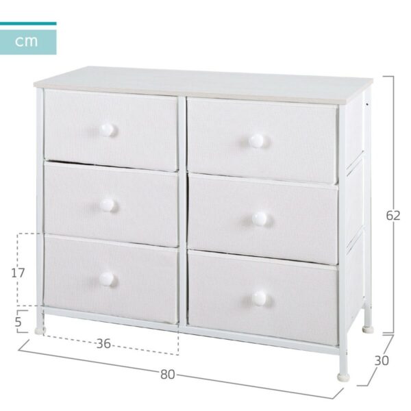 Kommode Max Home Weiß 80 x 62 x 30 cm – Bild 4