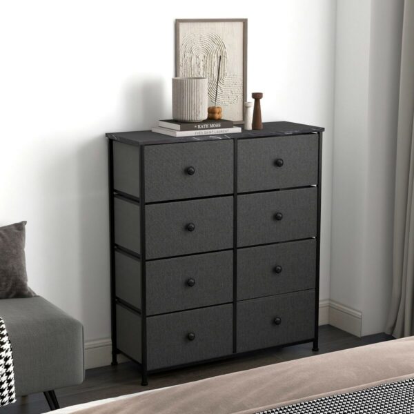 Kommode Max Home Grau Marmor 80 x 81 x 30 cm – Bild 2