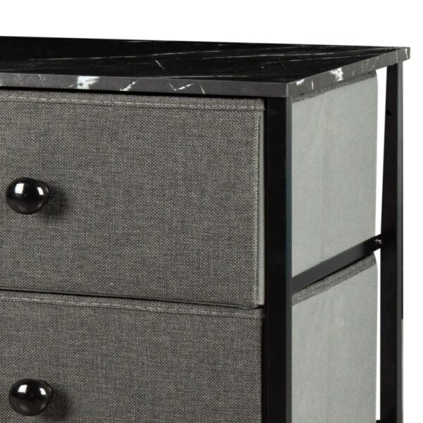 Kommode Max Home Grau Marmor 80 x 81 x 30 cm – Bild 5