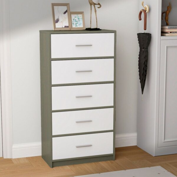 Kommode Max Home Weiß Grau Moderne 58 x 112 x 30 cm – Bild 2