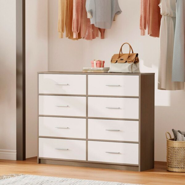Kommode Max Home Weiß Grau Moderne 114 x 92 x 30 cm – Bild 2