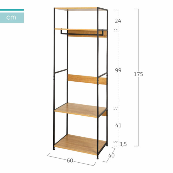 Schrank Max Home Stahl Melamine Spanplatte 60 x 175 x 40 cm – Bild 4