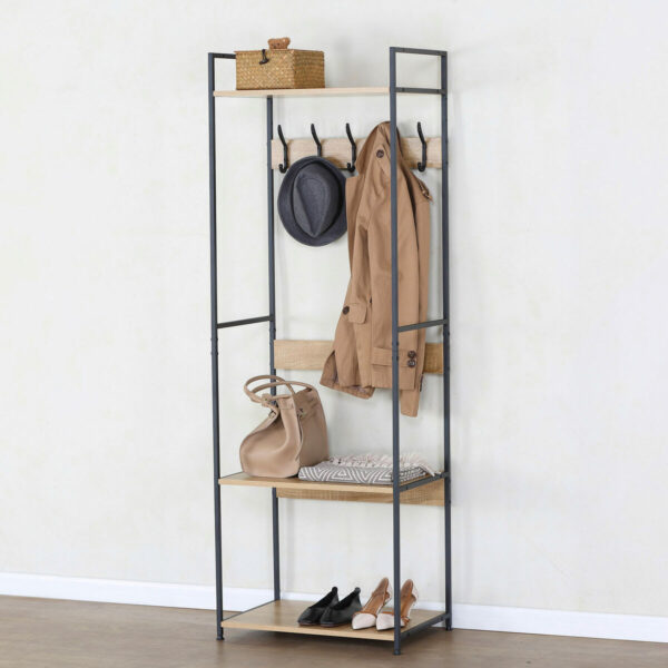 Garderobe mit Einlegeboden Max Home Stahl Melamine Spanplatte Minimalistisch 60 x 175 x 40 cm – Bild 2
