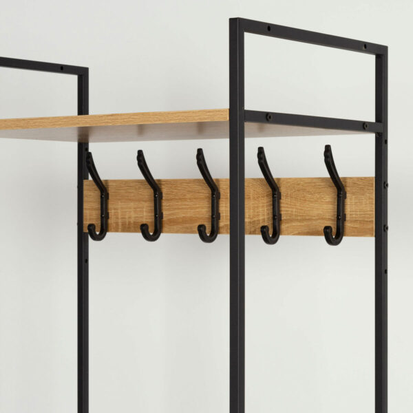 Garderobe mit Einlegeboden Max Home Stahl Melamine Spanplatte Minimalistisch 60 x 175 x 40 cm – Bild 3