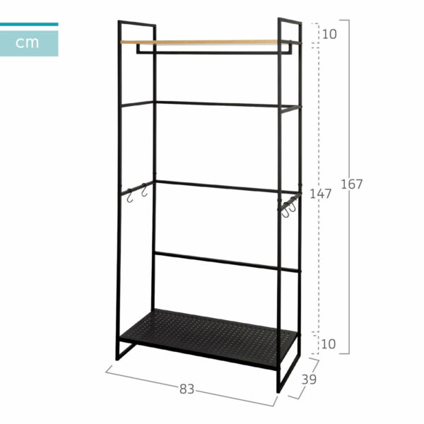 Schrank Max Home Stahl Melamine Spanplatte 83 x 167 x 39 cm – Bild 4