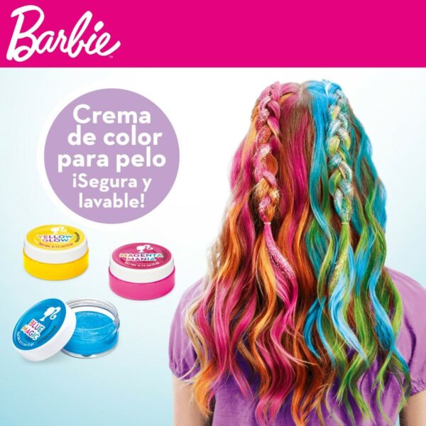 Friseur Set Barbie Rainbow Tie 15,5 x 10,5 x 2,5 cm Haar mit Strähnchen Bunt – Bild 4