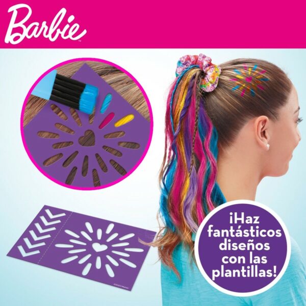 Friseur Set Barbie Rainbow Tie 15,5 x 10,5 x 2,5 cm Haar mit Strähnchen Bunt – Bild 5