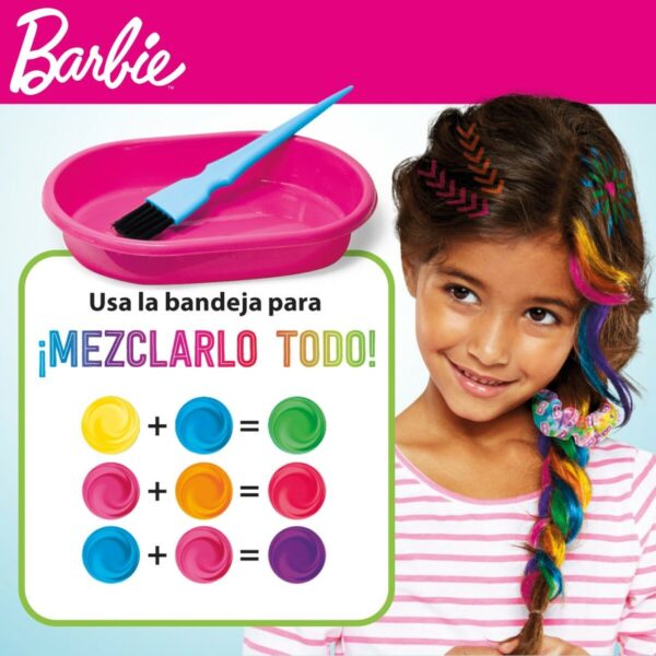 Friseur Set Barbie Rainbow Tie 15,5 x 10,5 x 2,5 cm Haar mit Strähnchen Bunt – Bild 6