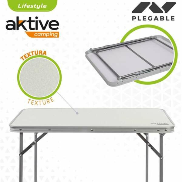 Table Klapptisch Aktive Weiß Stahl Holz MDF 80 x 60 x 70 cm – Bild 5