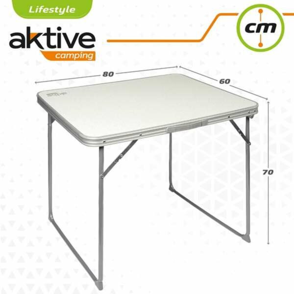 Table Klapptisch Aktive Weiß Stahl Holz MDF 80 x 60 x 70 cm – Bild 6