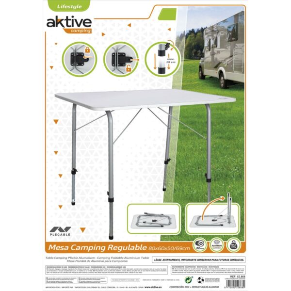 Tisch Aktive Biegsam Camping 80 x 69 x 60 cm – Bild 7