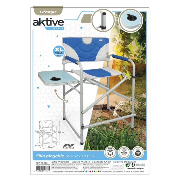 Camping Klappstuhl Aktive 58 x 103 x 57 cm – Bild 3