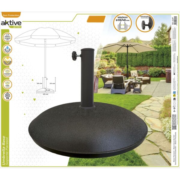 Fuß für Sonnenschirm Aktive 45 x 33 x 45 cm Zement Stahl – Bild 4