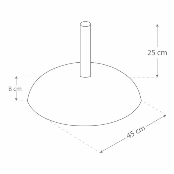 Fuß für Sonnenschirm Aktive 45 x 33 x 45 cm Zement Stahl – Bild 3