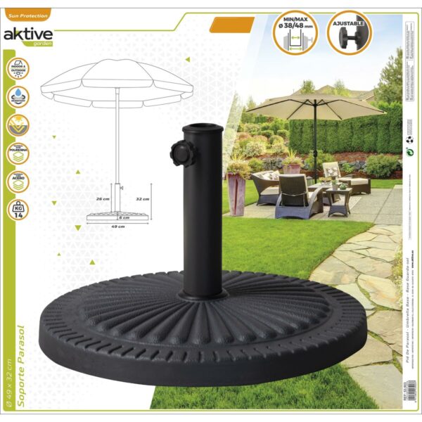 Fuß für Sonnenschirm Aktive 49 x 32 x 49 cm Stahl Polyesterharz – Bild 2