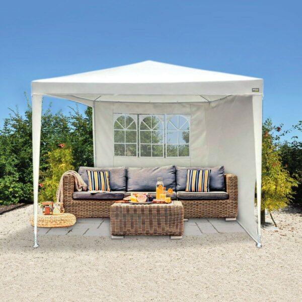 Gartenlaube Aktive 270 x 255 x 270 cm Stahl Creme – Bild 4