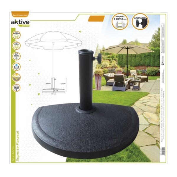 Fuß für Sonnenschirm Aktive 50 x 32 x 31,5 cm Schwarz Kunststoff – Bild 3