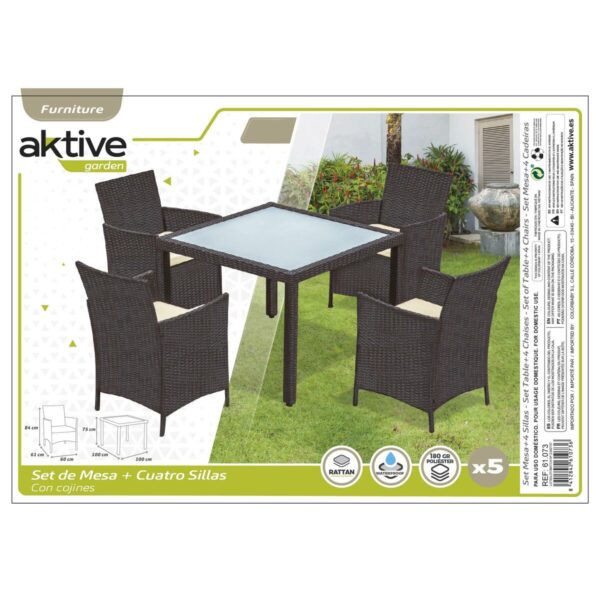 Tisch-Set mit 4 Stühlen Aktive – Bild 5