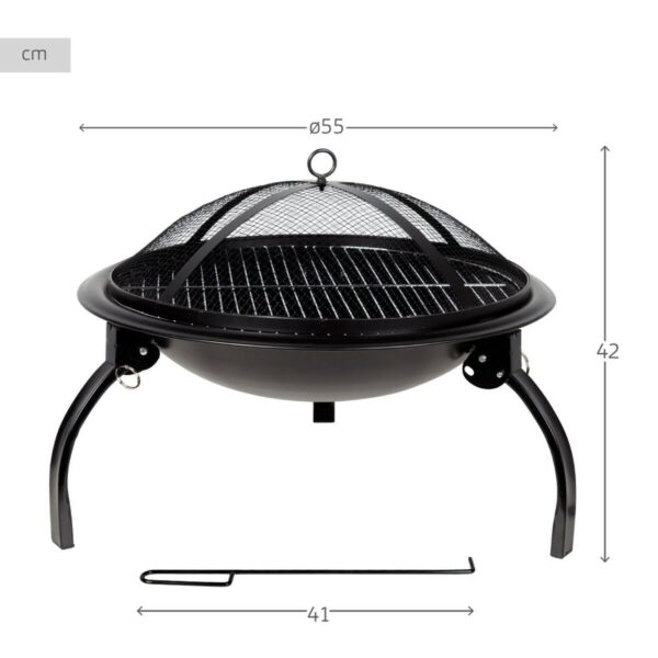 Feuerschale Aktive rund Außenbereich Garten 55 x 42 x 55 cm – Bild 6