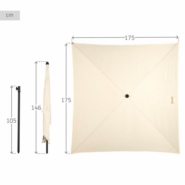 Solskærm Aktive Beige 175 x 240 x 175 cm – Bild 4