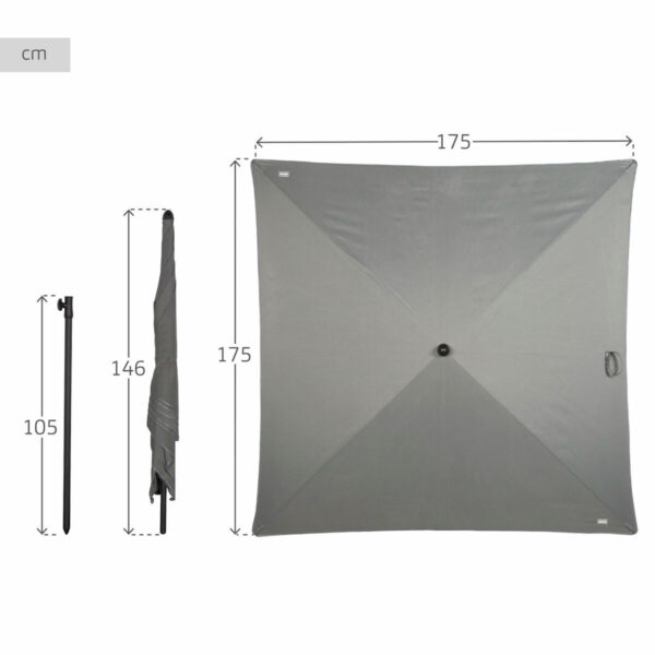 Solskærm Aktive Grau 175 x 240 x 175 cm – Bild 4